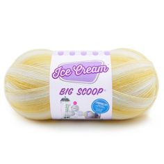 ice cream big scoop yarn in yellow