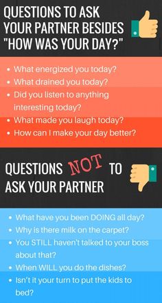 Questions to Ask Your Spouse Besides "How Was Your Day?" - Marriage Laboratory How To Say How Was Your Day, How Was Your Day, Questions To Ask Your Spouse, What Makes You Laugh, Marriage Prayer, Fun Questions To Ask, Healthy Marriage, Relationship Help, Swim Lessons