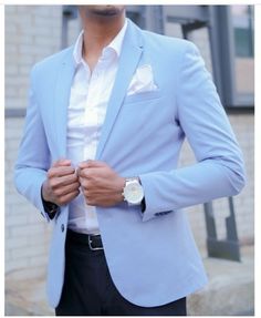 Light Blue Blazer Outfit Men, Blue Blazer Outfit Men, Blue Blazer Outfit, Light Blue Blazer, Terno Slim, To Start A Conversation