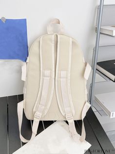 BagForLove - Functional Backpack with Stylish Letter Patch Decoration Product Description Color White Composition 50% Polyester Bag Size Medium Material Polyester Size Chart INCH CM Strap Length Bag Height Bag Width Bag Length 31.5 inch 16.9 inch 5.9 inch 12.6 inch Strap Length Bag Height Bag Width Bag Length 80 cm 43 cm 15 cm 32 cm Details Pictures Similar Products h2 { text-align: center; } /* æ¢è¡ */ li{ white-space: normal; word-break: break-all; word-wrap: break-word; } .red-box { width: White Canvas Backpack For Travel, White Canvas Backpack With Adjustable Strap, Cream Bags With Adjustable Straps For Everyday, Cream Everyday Bag With Adjustable Straps, Cream Bag With Adjustable Straps For Daily Use, Student Backpack With Adjustable Strap In Cream, Student Cream Backpack With Adjustable Strap, Cream Backpack With Adjustable Strap For Students, Cream Backpack With Adjustable Strap For School