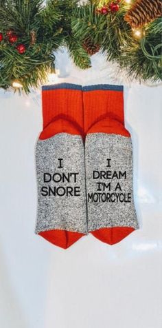 Motorcycle gift, I don't snore I dream, gift for dad, tractor gift, if you can socks, gift for Grandpa, stocking stuffer.SOFT & WARM socks for the Snorer in your life!Fit's men's shoe sizes 8-13. Wine Socks, Personalized Engagement Gifts, Motorcycle Gifts, Engagement Gifts For Her, Stocking Stuffers For Men, Socks Gift, Best Stocking Stuffers, Gifts For Farmers, Cat Mom Gifts