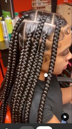 X Large Box Braids, Small Jumbo Knotless Braids, Freestyle Large Knotless Braids, Knotless Box Braids Jumbo Long, Big Knotless Box Braids Hairstyles, Knotless Big Braids Hairstyles, Extreme Vilonce Mod, Braided Hairstyles For Black Women Knotless, Box Braids Hairstyles Large