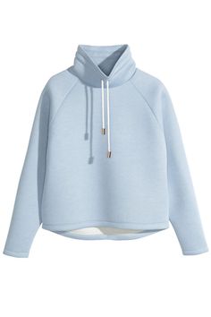 HM Affordable Dresses, Bags, Pants, Skirts, Sweaters Scuba Sweater, Curved Hem Shirt, Raglan Sleeve Shirts, Light Blue Top, H&m Top, H&m Shirts, Light Blue Shirts, Sweatshirt Women, Raglan Shirts