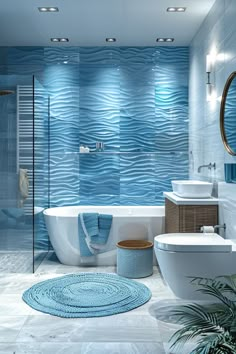 19 Stunning Modern Bathroom Designs For Your Home Modern Bathroom Designs, Bathroom Remodel Shower, Bathroom Inspiration Decor, Bathroom Design Luxury, Dream Bathrooms, Blue Bathroom, Bathroom Designs, House Bathroom, Abayas Fashion