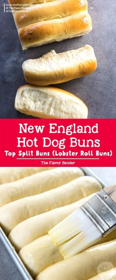 hot dog buns are being cooked in a pan with butter on the top and bottom