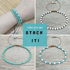 stack your style with our fascinating boho beaded bracelets , stack-able style and hand made with natural turquoise stones Adjustable Turquoise Beaded Bracelets In Holistic Style, Spiritual Turquoise Hand Wrapped Friendship Bracelets, Spiritual Hand Wrapped Turquoise Friendship Bracelets, Spiritual Hand-wrapped Turquoise Friendship Bracelets, Turquoise Stackable Friendship Bracelets As Gift, Adjustable Howlite Bracelets With Gemstone Beads, Howlite Bracelets With Round Beads As Gift, Bohemian Howlite Beaded Bracelets With Natural Stones, Adjustable Howlite Gemstone Beads Bracelets