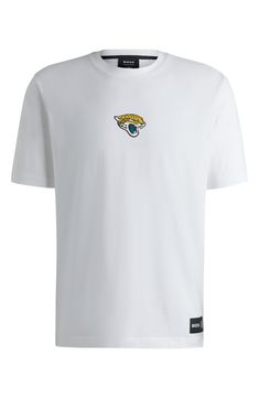 From a limited collaboration with the NFL comes this crewneck T-shirt is constructed from pure cotton with plenty of comfortable stretch. Crewneck Short sleeves 94% cotton, 6% elastane Machine wash, dry flat Imported Jacksonville Jaguars, Stretch Cotton, Pure Cotton, Graphic T Shirt, Nfl, Graphic Tshirt, Short Sleeves, Nordstrom, Crew Neck