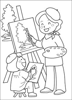 School Illustration, Kindergarden Activities, Drawing Color, Coloring Art, Line Artwork, Doodle Art Drawing, Princess Coloring Pages