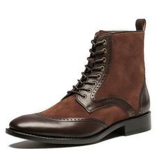 Brown Dress Boots, Ankle Boots For Men, Oxford Brogues, Ankle Boots Men, High Ankle Boots, Lace Up Ankle Boots, Brown Dress, Dr. Martens Boots, Dress With Boots