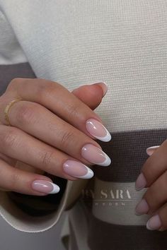 May Nails, classy nail ideas, spring nails, summer nails, nude nails, neutral nails, old money nails, french tip nails Oval French Tip With Design, Gel Nail Inspo French Tip, Gel French Tip Manicure, Long French Nails Ideas, Pretty Almond Nails Classy French, Cute Basic Almond Nails, Short Almond Frenchies, Oval Acrylic Nails French Tip, Almond French Manicure Nails