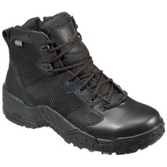 Because not every assignment calls for a heavy boot with clunky construction, Danner brings you the Scorch 6" Waterproof Side-Zip Tactical Duty Boots for Men. A performance-based design, this ultra-breathable boot combines leather and lightweight fabric with die-cut panels for consistent air circulation. This performance upper also features a polishable toe for jobs that require inspection readiness. Mesh linings let feet breath through periods of intense action, while Danner Dry waterproof tech Combat Style Waterproof Slip-resistant Hiking Boots, Shock Resistant Combat Boots For Outdoor, Tactical Slip-resistant Work Boots For Outdoor Activities, Tactical Slip-resistant Outdoor Boots, Tactical Slip-resistant Work Boots For Outdoor, Tactical Waterproof Slip-resistant Boots For Outdoor Activities, Tactical Waterproof Boots For Outdoor Activities, Slip-resistant Combat Waterproof Boots For Outdoor Activities, Functional Impact Resistant Combat Boots For Outdoor Work