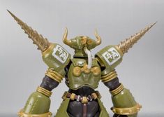 an action figure is shown with horns and armor