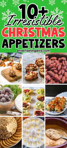 10+ Irresistible Christmas Appetizers Festive Christmas Appetizers, Christmas Appetizer Recipes, Make Ahead Christmas Appetizers, Best Christmas Appetizers, Best Holiday Appetizers, Christmas Appetizer, Holiday Appetizers Recipes, Christmas Recipes Appetizers