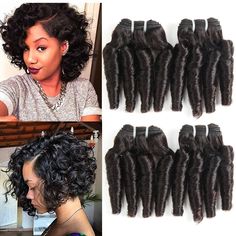 PRICES MAY VARY. Hair Material: 100% Unprocessed Brazilian Virgin Funmi Curly Hair. Hair Color: natural color, can be dyed and bleached as you like. Hair Weight: 50g/bundle, 4 bundles/lot, full weight. Hair Quality: This human hair bundles is double weft, no shedding, tangle free, bouncy & shinny, healthy ends, lasting silky and feel soft, can be curled, dyed and styled as you like. Widely Occasions:You can wear this Human Hair Bundles for any occasions,such as Party,Festival or Daily Use. Hair Spiral Hair Curls, Funmi Hair, Short Curly Weave, Brazilian Human Hair Extensions, Cornrow Hairstyles For Men, Hair Extensions Before And After, Curly Weave, Curly Weaves, Black Hair Extensions