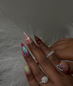 Cute Acrylic Nail Designs, Cute Nail Designs, Stiletto Nails, Pretty Selfies, Manicure And Pedicure, Acrylic Nail Designs, Cute Acrylic Nails