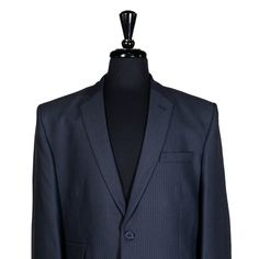 This Chiragh Apparel blazer is an elegant upgrade on dapper tailoring and features rich shades in a sumptuous fabric for elegant opulence. Fashioned from 100% premium quality cotton, this striped blazer features full lining in Japanese silk, a notch lapel, two-button closure and a single-vented back. A left chest pocket and three flap pockets appoint the front while the inside has two (2) pockets on the left and one (1) pocket on the right. A flash of contrast piping is added to the jacket linin Jacket Sport, Blazer Blue, Japanese Silk, Striped Jacket, Contrast Piping, Striped Blazer, Sport Coat, Grey Stripes, Blue Gray