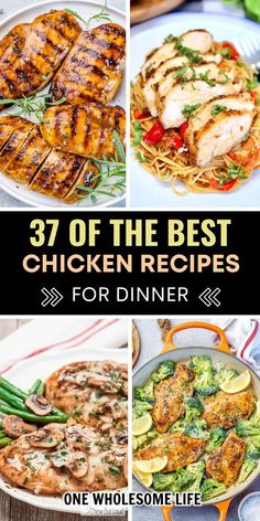 Collage of chicken breast recipes. Easy Chicken Breast Dinner Recipes, Easy Healthy Chicken Breast Recipes, Chicken Breast Dinner Recipes, Food With Rice, Easy Chicken Breast Dinner, Easy Chicken Breast Recipes, Chicken Breast Dinner