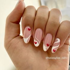 Nail Art Rouge, Heart Nails, Pretty Acrylic Nails, Chic Nails, Best Acrylic Nails, Valentines Nails, Cute Acrylic Nails, Nail Manicure, False Nails