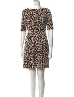 Kate Spade New York Shift DressNeutralsAnimal PrintPleated AccentsThree-Quarter Sleeve with Bateau NecklineExposed Zip Closure at BackDesigner Fit: Dresses by Kate Spade New York typically fit true to size. Animal Print Mini Dress, Printed Mini Dress, Quarter Sleeve, Kate Spade New York, Kate Spade, Animal Print, Dress Outfits, Mini Dress, New York