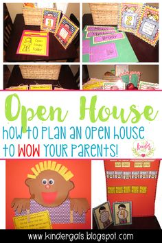 an open house is shown with pictures and instructions for how to plan an open house