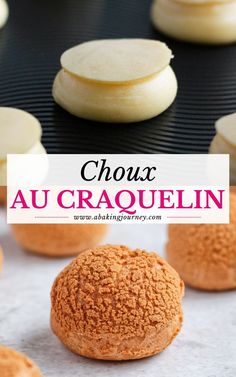 an image of french macaroni and cheeses with the words choux au crauelin