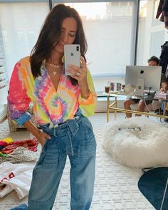 Colorful Summer Outfits, Fashion Teenage Girls, Summer Outfit Ideas, Tie Dye Designs