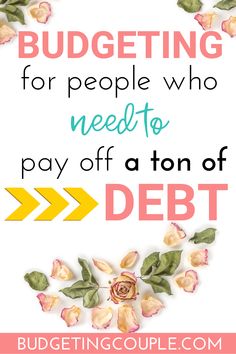 a quote that says budgeting for people who need to pay off a ton of debt