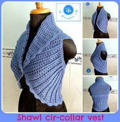 the shawl circular vest is free crochet pattern