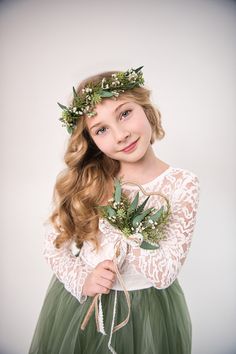 "Flower girl wand Woodland flower crown Woodland hairpiece Flower girl greenery crown Sage greenery crown Sage hair wreath  Boho flower girl Flower girl headband Greenery flower accessories for flower girls and adults! The size of the wreath can be adjusted lace ribbon. The color of flowers can be customized. The height of flower wand - 12.2 in (31 cm) The width of flower heart - 3.5 in (9 cm) Price indicate for 1 item! Ideal for Brides, Bridesmaids and Flower Girls. Weddings are a joyous occasion and a great time! - Our wedding headpieces for the perfect finishing touch for your big day! We are free to communicate with our dear customers - we look forward to feedback and your impressions! Shipping Orders typically ship within 3-5 days after purchase (for all finished product) And within 2 Fairy Flower Girl Wedding, Sage Flower Bouquet, Elf Wedding, Sage Hair, Greenery Crown, Flower Wand, Flower Girl Hair Piece, Fairy Princess Dress, Flower Girl Wand