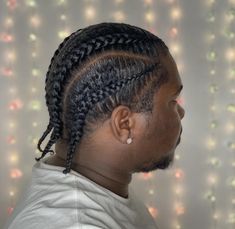 Black Men Braids Hairstyles Full Head, New York Braids Men, Black Man Single Braids, Men Single Braids, Low Fade Curly Hair, Cornrows For Boys, Cornrows Men, How To Tie Bandana