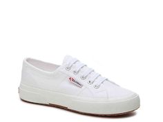 Superga 2750 Cotu Classic Sneaker Women's Shoes | DSW Stylish Walking Shoes, Best White Sneakers, White Sneakers Outfit, Multicolor Shoes, Superga 2750, Perfect Sneakers, Superga Shoes, Lace Sneakers, White Shoes Women