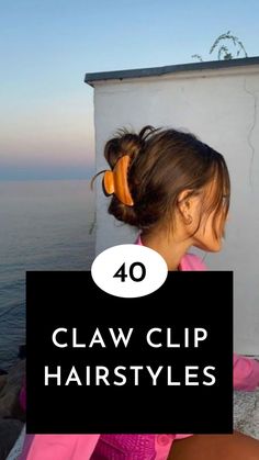 Hair Clip Medium Hair, Hair Clip Dos, Casual Work Hairstyles For Medium Hair, Hairstyles For Medium Length Hair With Claw Clips, One Clip Hairstyles, Easy Updos For Medium Hair Claw Clip, Clips For Medium Hair, Hair Clasp Hairstyles, Clip Updos For Long Hair