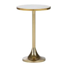 Mariah Marble Side Table with Polished Brass - The Well Appointed House Marble Side Table, Marble Finish, Marble Side Tables, Polished Brass, Accent Table, Brass Finish, Decorative Accessories, Final Sale, Side Table