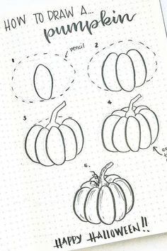 how to draw a pumpkin for halloween