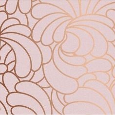 a pink and gold abstract wallpaper with wavy lines in the center, on top of a beige background