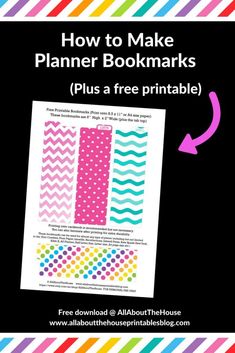 how to make planner bookmarks plus a free printable