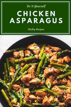 chicken and asparagus in a skillet with the title do you yourself?