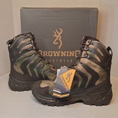 Browning Buck Shadow 8” Boots Men Size 12 Black Insulated Hunting Boots, Insulated Black Hunting Boots, Black Round Toe Hiking Boots For Hunting, Black Hunting Boots With Reinforced Toe, Black Hunting Boots With Steel Toe, Black Steel Toe Hunting Boots, Hunting Boots With Protective Feet And Round Toe, Black Steel Toe Work Boots For Outdoor, Browning