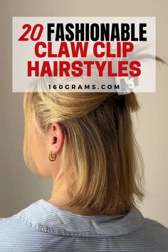 Save this pin for a collection of effortlessly chic claw clip hairstyles perfect for all occasions. Discover how these versatile styles can add a touch of glamour to your everyday look. #ClawClipHairstyles #FashionInspo #HairGoals