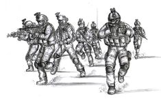 Zombie Sketch, Tactical Soldier Drawing, Drawing Of Soldier, Soldier Sketch, Army Sketches Soldiers, Military Soldier Art, Soldier Drawing, Story Drawing, Draw The Squad