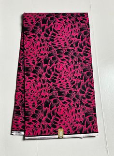 African  Ankara  Fabric  Per Yard or  6yards Material: 100% Cotton Print: Double - Sided Width:  46" Texture: Waxed Main colors:  Black, Pink FABRIC CUT: Purchase of  more than 1 yard,  will be cut as 1  continuous piece of fabric up to a maximum length of 6 yards.  MANUFACTURER's LABELS: All African fabric is sold with an adhesive Manufacturer label attached This timeless appeal & adorable, vibrant color African print fabric is perfect for making African Clothing, African Quilts, Upholstery, Home Décor, Unique Accessories and all types of Crafts and may have more colors than listed above Please be aware that  colors may appear slightly different due to your monitor's  settings. Ankara Fabric African Textiles Pink, African Quilts, African Ankara, Ankara Fabric, African Print Fabric, Pink Fabric, African Fabric, Ankara, Adult Costumes