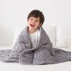 PRICES MAY VARY. 【HULOO SLEEP PREMIUM WEIGHTED BLANKET】Our kids minky weighted blankets 7 pounds with (0.88mm)premium glass beads inside,and have extra breathable microfiber layers prevent tear and leakage of beads.they look and feel like beach sand, sugar,or salt. This makes them the top choice in the industry for filling weighted blankets. 【KIDS MINKY WEIGHTED BLANKET】Super soft breathable minky material.5"x 5" grids to distribute odorless glass beads inside the weighted blanket evenly for a b Weighted Blanket For Kids, Good Gifts For Parents, Heavy Blanket, Weighted Blankets, Twin Blanket, Gray Blanket, Weighted Blanket, Kids Bedding, Parent Gifts