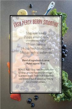 a recipe for easy peasy baby smoothie