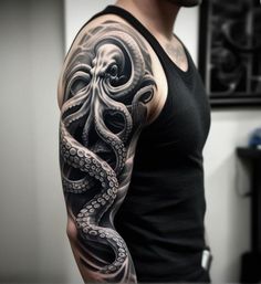 a man with an octopus tattoo on his arm