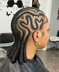 Stitch Cornrow Braids, Braids With Beads And Curls, Cornrows With Designs, Braids With Designs, Cornrow Braids Hairstyles, Stitch Braid