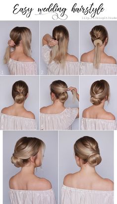 Hairstyle For A Wedding, Sanggul Cepol, Sanggul Modern, Easy Wedding, Hairstyles Natural, Beautiful Hairstyle, Bridesmaid Hair Down, Homecoming Hair Down, Pinterest Hair