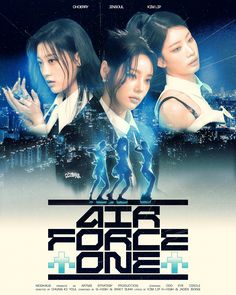 the movie poster for star force one with two women in front of cityscape