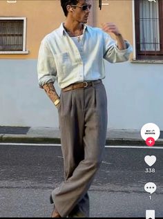 Men Wedding Casual Outfit, Mens Fashion Neutral Colors, Men’s Summer Office Style, Old Money Alternative, 90s Minimalism Fashion Men, Fun Mens Fashion, Italian Grandpa Aesthetic, Latino Style Outfits Men, Queer Mens Fashion