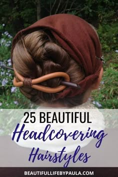 25 Beautiful modest head covering styles and hairstyles that are beautifully feminine. | Christian head covering | Mennonite head covering | Jewish orthodox tichel hair wraps turbans | head scarf | Amish cap bonnet Hairstyles With Headcoverings, Hair Cover Ideas, Hair Covering Ideas, Diy Headcoverings, How To Wear A Head Covering, Head Covering Hairstyles, Hair Covering Styles, Diy Head Covering, Modest Head Coverings