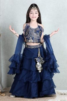 Buy Blue Organza Embroidery Sequin Ruffle Lehenga Blouse Set For Girls by The little celebs Online at Aza Fashions. Organza Choli With Ruffles For Diwali, Diwali Organza Choli With Ruffles, Festive Bollywood Choli With Ruffles, Ruffled Party Wear Choli For Festive Occasions, Anarkali Choli With Ruffles For Navratri, Festive Party Wear Choli With Ruffles, Navratri Anarkali Choli With Ruffles, Ruffled Sets For Reception, Navratri Festival, Ruffled Sets For Reception And Navratri